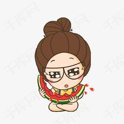 网红吃瓜漫画图片大全大图