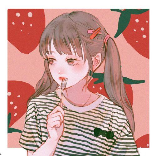 网红吃瓜头像插画女孩子,揭秘当代女孩的时尚态度  第2张